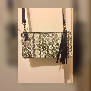 Snake skin clutch purse